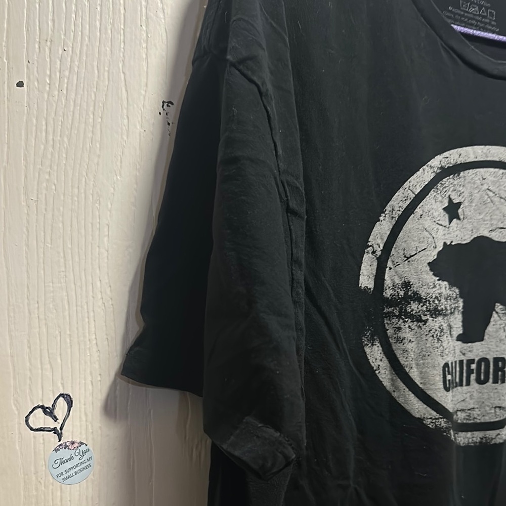 Motif Apparel California Bear Graphic T-Shirt - Men's Size Large - Black Tee - Picture 5 of 16